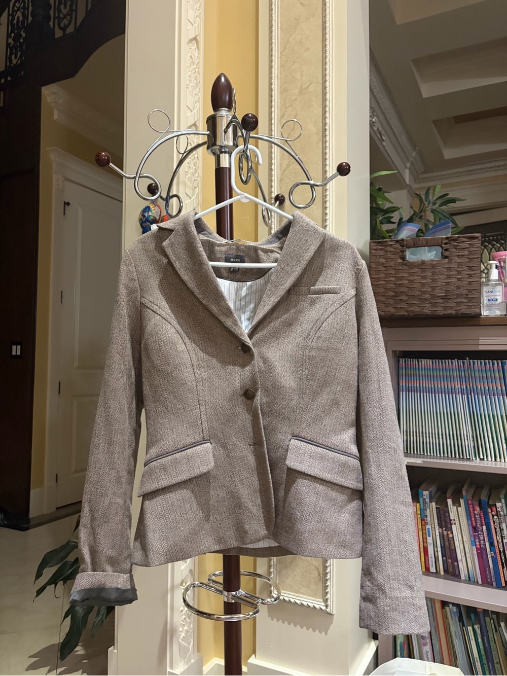 Mexx Tan Herringbone Blazer